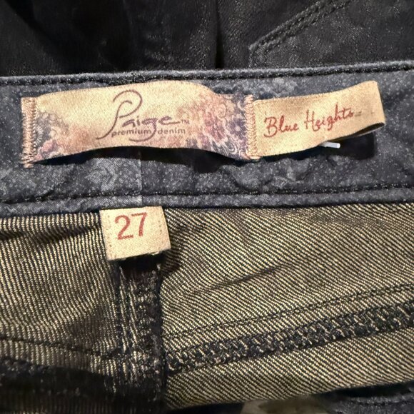 PAIGE Blue Heights | Very Dark Denim | Sz 27 | Straight Leg | Low Rise | Y2K - Picture 11 of 11